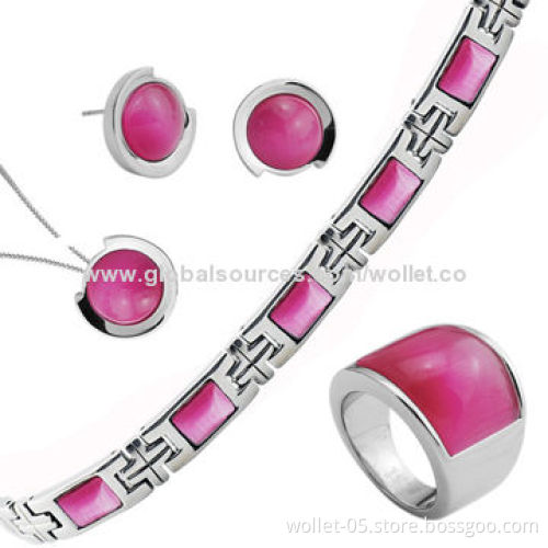 Fashion jewelry set with different color agate stone, ideal gifts for noble ladies